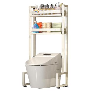 Imagem de SPXMQSS Unidade de armazenamento sobre máquina de lavar, unidade de armazenamento sobre o vaso sanitário com prateleiras ajustáveis, rack de armazenamento de banheiro de 2/3 camadas, para banheiro