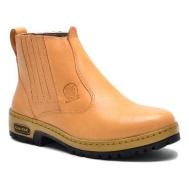 Imagem de Botina Unissex Country Couro Cano Curto Conforto Casual Palmilha Gel Solado Borracha-Unissex