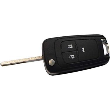 Imagem de Chave Canivete (Oca) 3 Botões S/Telecomando C/Aloj. P/Transponder - GM Cruze Hatch/Sedan após 11