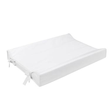 Imagem de Trocador Americano Bebe Comoda Fralda Com Abas Impermeavel Anatomico Com Capa Plástica Microfibra Macia Branco (60cm x 40cm)