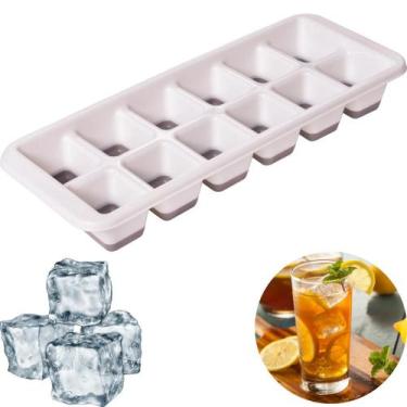 Imagem de Forma de Gelo com Fundo de SIlicone 12 cubos - PLASUTIL, Cinza