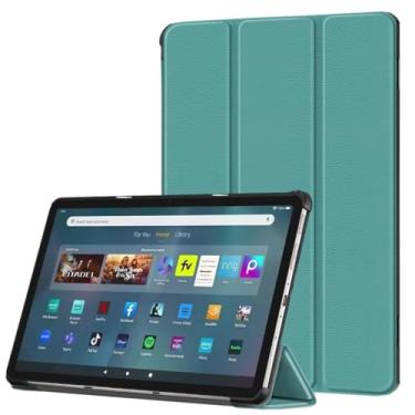 Imagem de Riaour Capa para tablet, capa protetora fina e macia de TPU com suporte magnético, [dormir/despertar] incompatível com tablets iPad Samsung TCL de 11 polegadas (verde escuro)