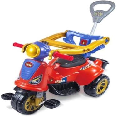 Imagem de Triciclo Infantil De Passeio E Pedal Andador Avespa Spider