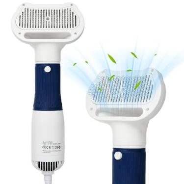 Imagem de Secador de pelos para cães 3 em 1 com escova para cães e gatos de tamanho pequeno e médio, secador de pelos de animais de estimação, secador de cabelo, portátil, proteção contra superaquecimento