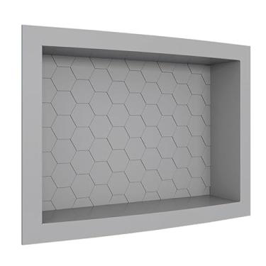 Imagem de Nicho Para Banheiro 40x27x9.5 Termoplástico Cozimax Cinza