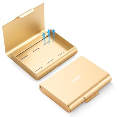 Imagem de Oralphi Capa retentora de alumínio para alinhadores Invisalign, estojo de proteção bucal parcial suporte de recipiente de retentor de dentadura com orifícios de ventilação, estojo alinhador