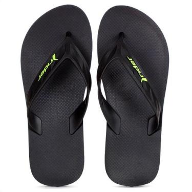 Imagem de Chinelo Rider Street Preto e Verde - Masculino, 37/38, Preto