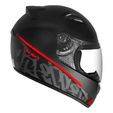Imagem de Capacete Ebf New Spark Black Edition 3 Preto e Vermelho Fosco-Masculino