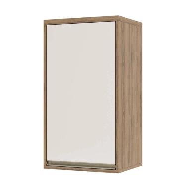Imagem de Armário Aéreo 40 Cm 1 Porta Perola Off 1 Prateleira Mel Luciane Móveis