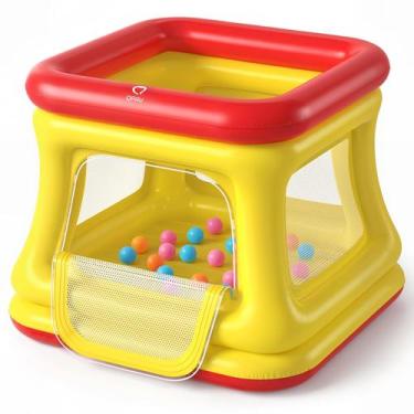 Imagem de Poço de bolas infantil inflável Bounce House QPAU 3 em 1