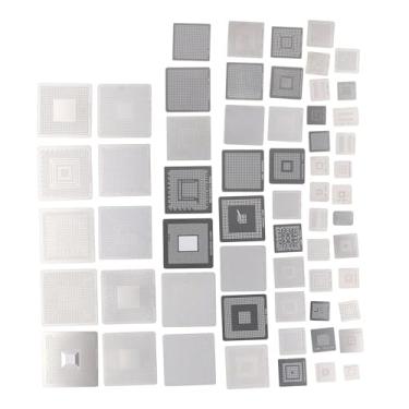 Imagem de Sanpyl Estênceis de Reballing BGA Eficientes de 60 Unidades Feitos de Aço Inoxidável, Estrutura Estável, Marcados Com Especificações Claras, Compatíveis Com Vários Dispositivos, Uso Direto