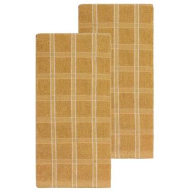 Imagem de Kit 2 Panos De Prato Camesa Chess 45 x 65 cm, Bege