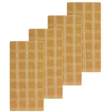 Imagem de Kit 4 Panos De Prato Camesa Chess 45 x 65 cm, Bege