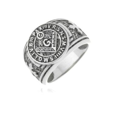 Imagem de Anel Dedeira Maçonaria Prata 925 Kl, 28