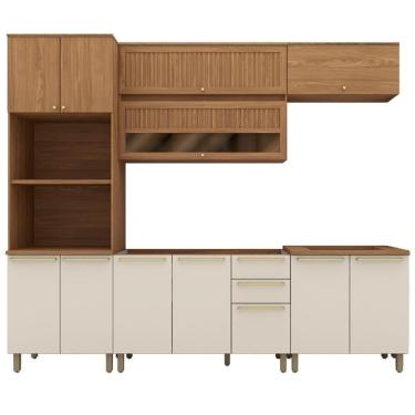 Imagem de Cozinha Modulada 6 Pecas 272 Cm Requinte Henn Nature Areia