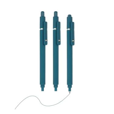 Imagem de PATIKIL Pacote com 3 canetas retráteis de 0,5 mm, azul escuro, canetas esferográficas retráteis, ponta fina, escrita suave, fofa, para escritório, casa, diário, caderno, azul escuro