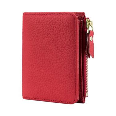 Imagem de Carteira RFID Curta Unissex Luxuosa Com Zíper Bolsa De Moeda Slim Pequ