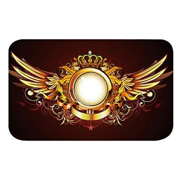 Imagem de SIWOTED antiderrapante capacho de boas-vindas tapete de entrada interno externo quarto sala de estar (50cm×80cm)