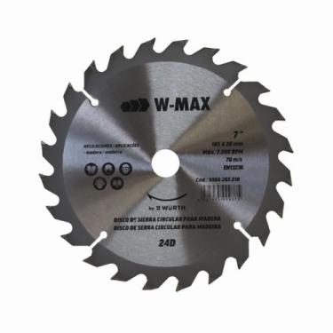 Imagem de Disco de Serra Circular para Madeira Vídea Wurth 4.3/8"(110mm) 24 Dent
