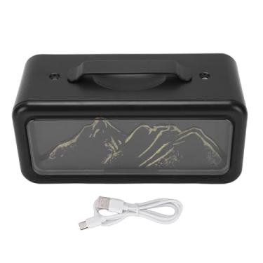 Imagem de Zerodis Umidificador de Ar, Umidificador de Bico Duplo USB Powerd 600ml Com LED Ajustável Padrão de Montanha de Neve Leve Difusor de óleo Essencial Silencioso para Escritório de