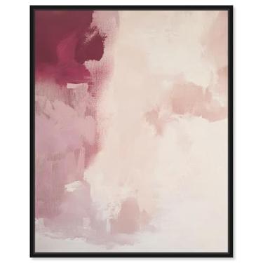 Imagem de Art Remedy Abstratos pastel de lona Rose Mist III, moldura preta, 40,6 cm x 50,8 cm