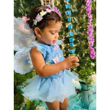 Imagem de Romper jardim encantado + Faixinha - Smash, ensaio e aniversário, Azul