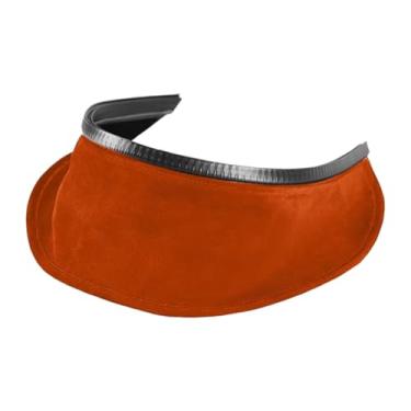 Imagem de Milageto Capacete de soldagem envolvente com protetor de pescoço ao calor, prático para jateamento de areia e polimento, com cobertura de pescoço, Laranja