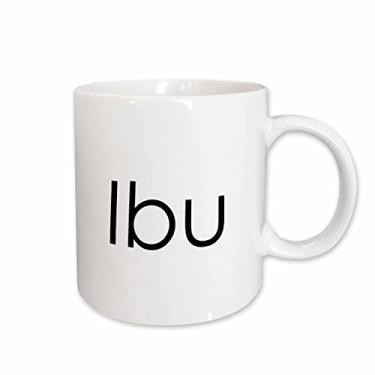 Imagem de 3dRose Caneca de cerâmica com palavra Ibu para mãe indonésia ou malaia em diferentes idiomas, 325 ml, branca