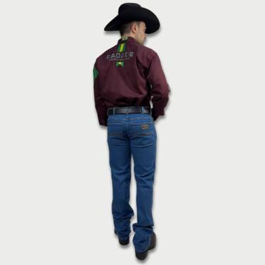 Imagem de Calça Country Masculina Jeans Com Elastano Oklahoma Country, Azul, Cla