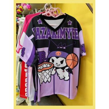 Imagem de Camiseta Unissex Hello Kitty Com Decote Em V E Manga Curta Leve E Resp