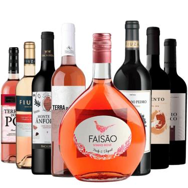 Imagem de Kit 8 Vinhos Portugueses Para Encher a Adega