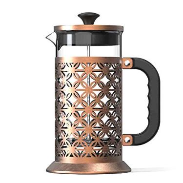 Imagem de Bule de Café e Chá Manual 1000ml para Casa French Press Espresso Percolator Tool com Vidro Borosilicato Resistente ao Calor Filtração Aço Inoxidável C