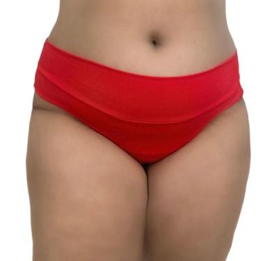 Imagem de Calcinha Fio Duplo Plus Size Tanga Grande - c8 Carminha, Vermelho, 52