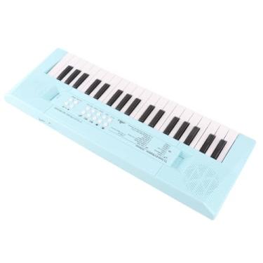 Imagem de Generic Piano Elétrico para Educação de Iniciantes Brinquedo de Teclado Musical Com 37 Teclas, Piano Elétrico Portátil para Crianças, Alimentado por USB ou Bateria, ótimo para Educação Musical (Azul)