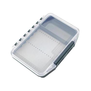 Imagem de kowaku Caixa para anzóis de pesca com divisórias ajustáveis, tampa transparente e fácil de segurar, Preto