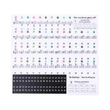 Imagem de Adesivos Grandes E Removíveis Para Teclas De Piano Para Iniciantes 88/