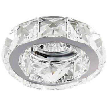 Imagem de Kit 7 Un. Spot Embutir Redondo 10Cm Cristal Hall Corredor - Acende A L