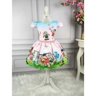 Imagem de Vestido Menina Infantil Perola Temático T. da Monica Rosa, 01 ANO