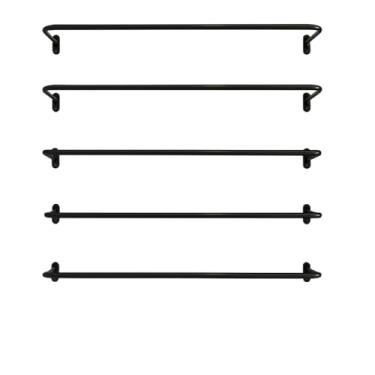 Imagem de Kit 5 Unidades Cabideiro de Parede Arara(Preto)