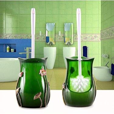 Imagem de 1 escova de vaso sanitário com suporte conjunto de escova de limpeza de banheiro (cor: 1 peça C) (1 peça H)