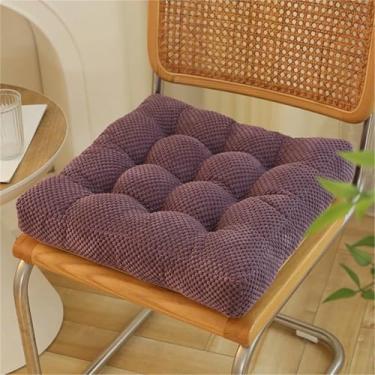 Imagem de Almofadas para cadeiras de jantar, com base antiderrapante, almofadas para assento de cozinha com amarras, almofada de assento lavável para sala de jantar interna.