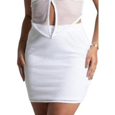 Imagem de Saia Sawary Tela Sereia - 279705 - BRANCO G-Feminino