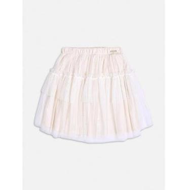 Imagem de Saia Infantil De Tule Off White Saia/Short Com Forro Momi-Feminino