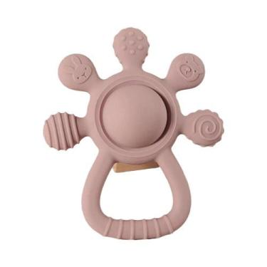 Imagem de Mordedor De Silicone Em Formato De Coelhinho Para Bebês, Brinquedo De 