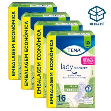 Imagem de Absorventes Femininos Tena Lady Normal Suave Sem Abas Kit com 64 Un