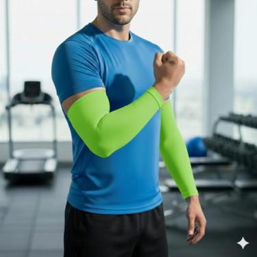 Imagem de Manguito proteção uv/ unisex / par - FREITAS MODAS, Verde, GG