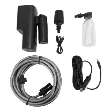 Imagem de Jiawu Lavadora de Pressão Sem Fio Alimentada por Bateria, Lavadora de Alta Pressão Portátil Sem Fio de 1,7Mpa Com Bico Pulverizador 5 Em 1, Canhão de Espuma, de