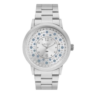 Imagem de Relógio Euro Feminino Glitz Prata - Eu2035Yuy/4K