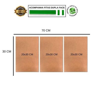 Imagem de Kit 3 Placas Decorativas Plantas Dentes De Leão 20x30 Cm Mdf