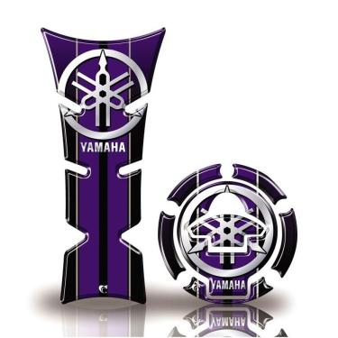 Imagem de Kit Protetor De Tanque E Bocal Moto Yamaha Diapasão Azul Royal Azul